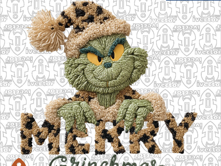 GRINCHI ANIMAL PRINT CROCHE PNG ALTA CALIDAD