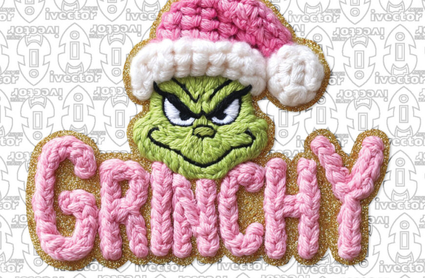 GRINCHY ROSA CROCHET PNG ALTA CALIDAD