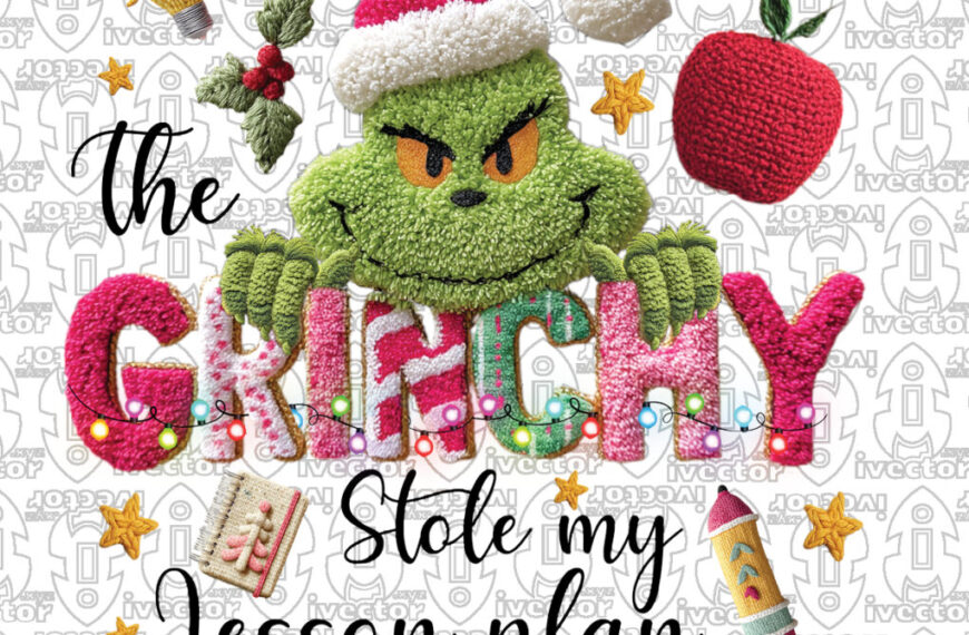 GRINCHY STOLE LESSON PLAN CROCHET PNG ALTA CALIDAD