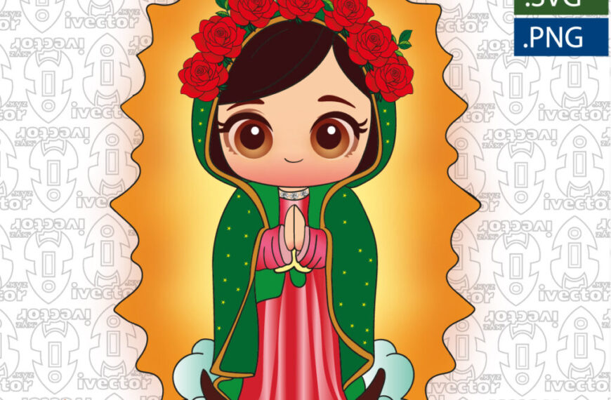 GUADALUPANA MEXICANA VECTOR EDITABLE