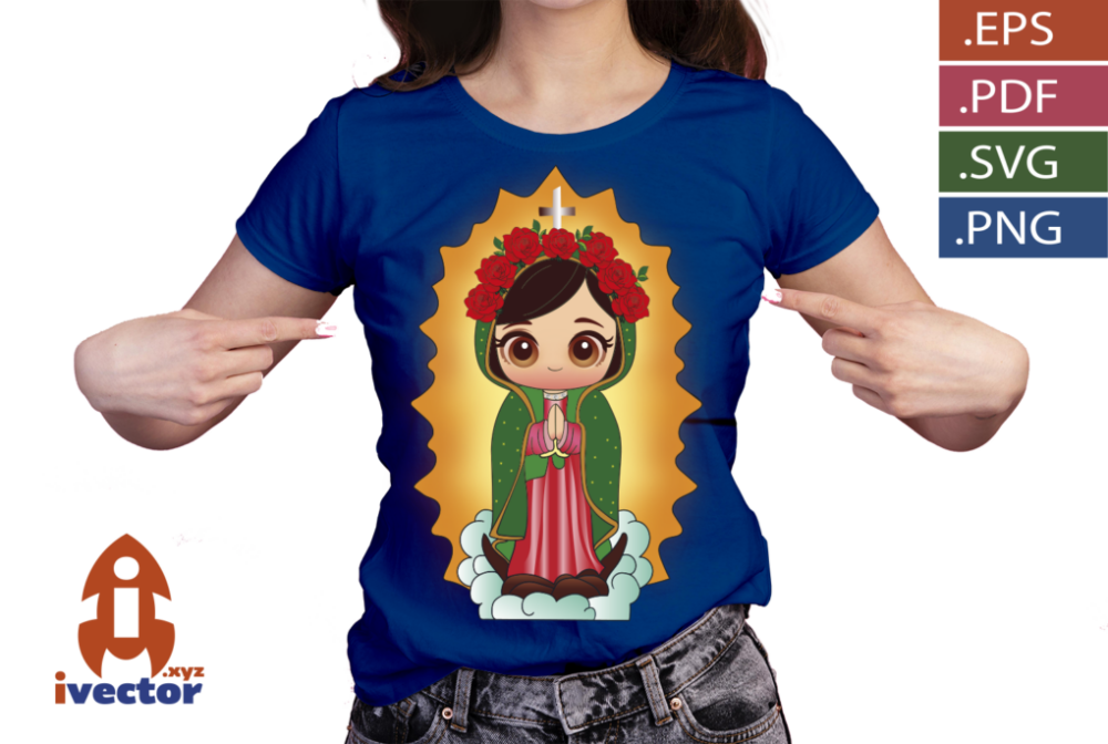 GUADALUPANA-MEXICANA-VECTOR-EDITABLE_O3 GUADALUPANA MEXICANA VECTOR EDITABLE