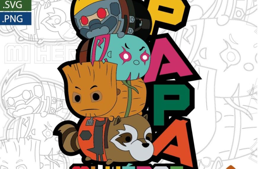 GUARDIANDES GALAXIA DIA DEL PADRE VECTOR EDITABLE