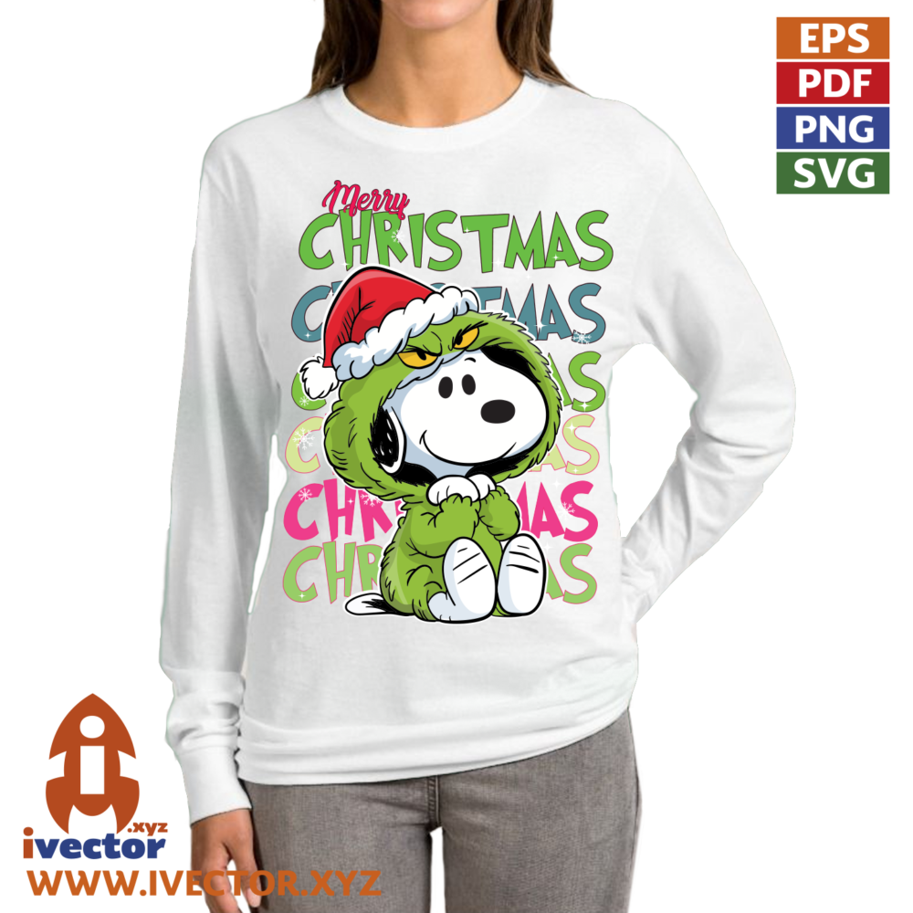 Grinch-Navideno-con-Gorro-de-Santa-–-Personaje-Festivo-para-Diseno-06 Perrito, monstruo verde con Gorro de Santa – Personaje Festivo para Diseño