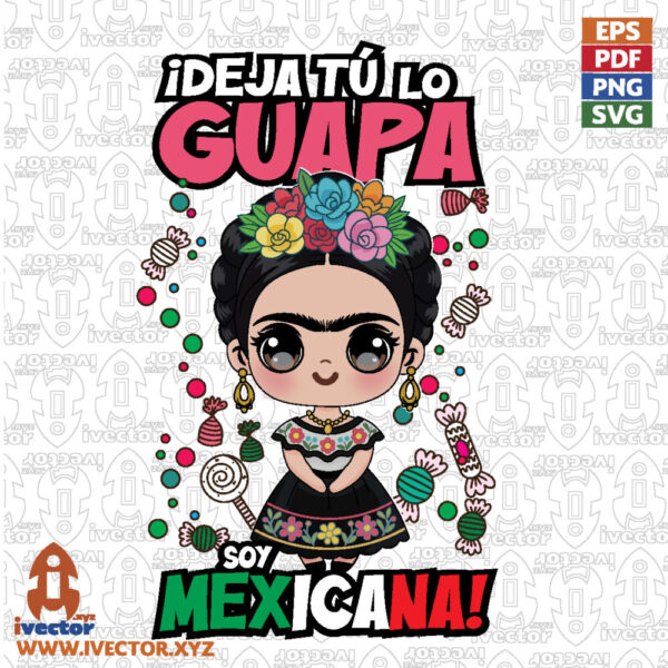 Guapa-y-Mexicana-–-Diseno-Colorido-para-Estampado_Mesa-de-trabajo-1-600x600 Papá es tan...como shrek eps pdf Vector