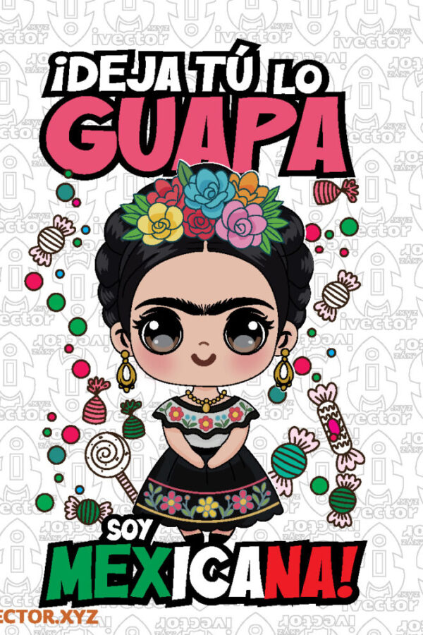 Guapa-y-Mexicana-–-Diseno-Colorido-para-Estampado_Mesa-de-trabajo-1-600x900 VECTORES Y RECURSOS