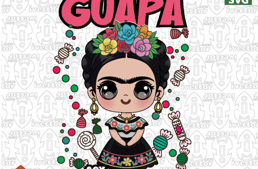 Guapa y Mexicana – Diseño Colorido para Estampado