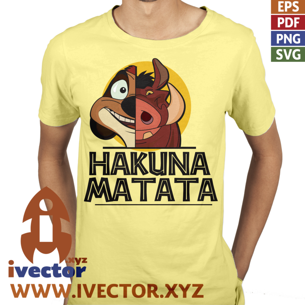 HAKUNA-MATATA-TIMON-Y-PUMBA-VECTOR_P2 Suricata y Jabalí Aventureros Vector – Diseño Inspirador para Sublimación y Manualidades