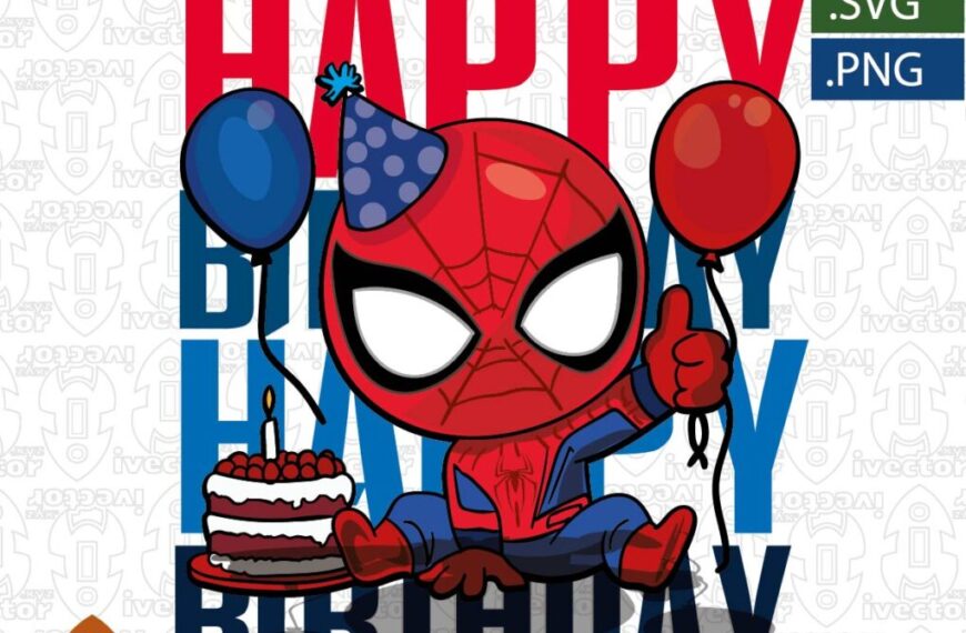 HAPPY BIRTHDAY SPIDERMAN PASTEL VECTOR EDITABLE EPS PDF