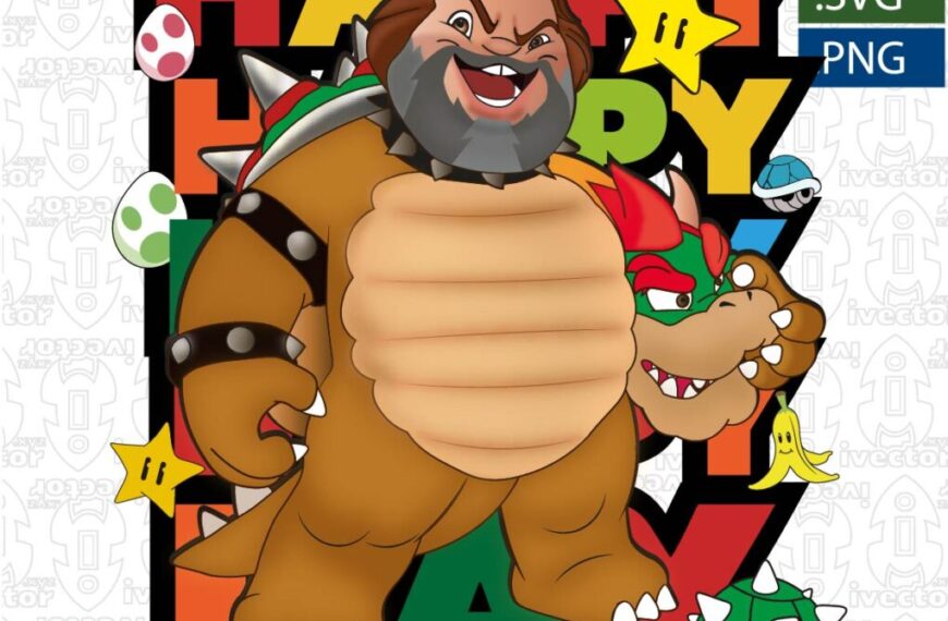 HAPPY DAY BOWSER BLACK JACK VECTOR EDITABLE