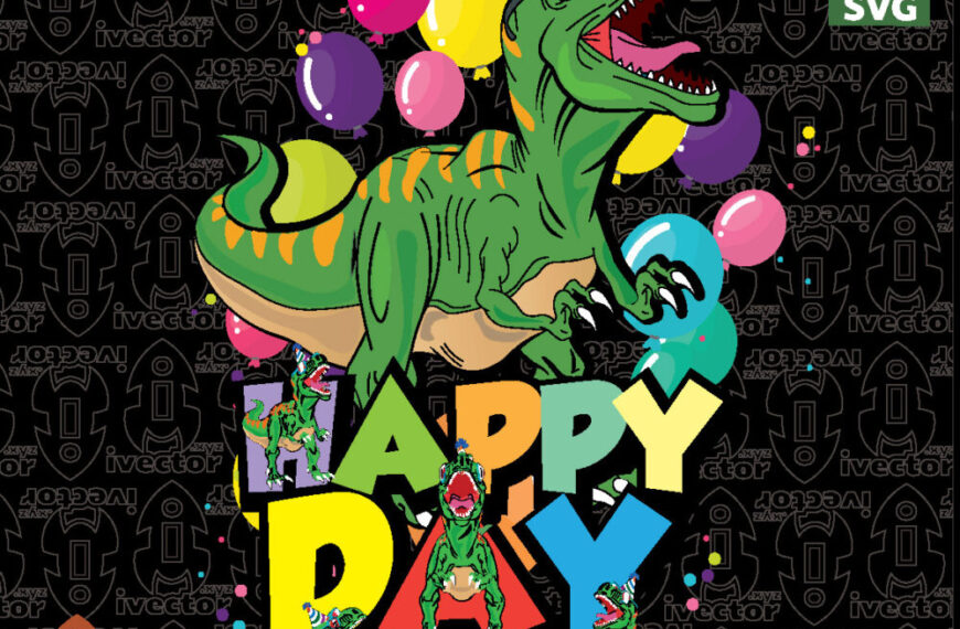 Dinosaurio Festivo Vector