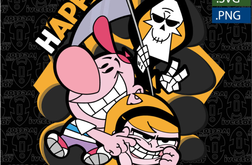 HAPPY HALLOWEEN BILLY MANDY VECTOR EDITABLE