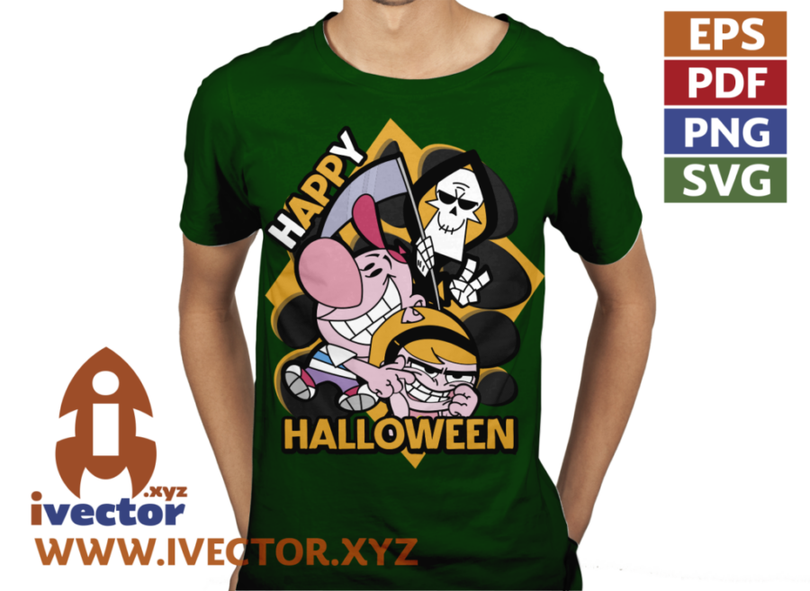 HAPPY-HALLOWEEN-BILLY-MANDY-VECTOR-EDITABLE_P2 HAPPY HALLOWEEN BILLY MANDY VECTOR EDITABLE
