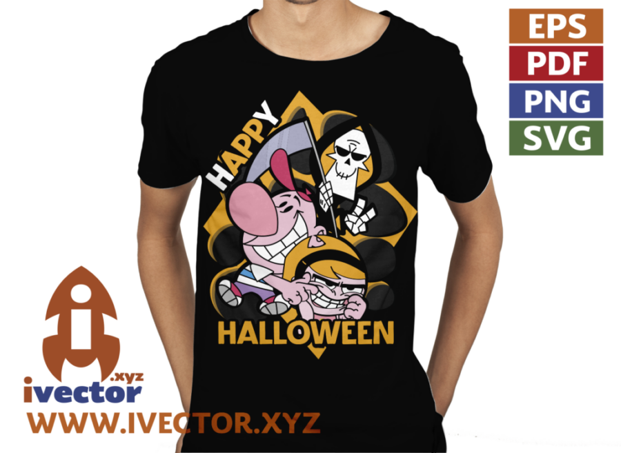 HAPPY-HALLOWEEN-BILLY-MANDY-VECTOR-EDITABLE_P3 HAPPY HALLOWEEN BILLY MANDY VECTOR EDITABLE