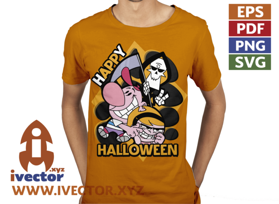 HAPPY-HALLOWEEN-BILLY-MANDY-VECTOR-EDITABLE_P4 HAPPY HALLOWEEN BILLY MANDY VECTOR EDITABLE