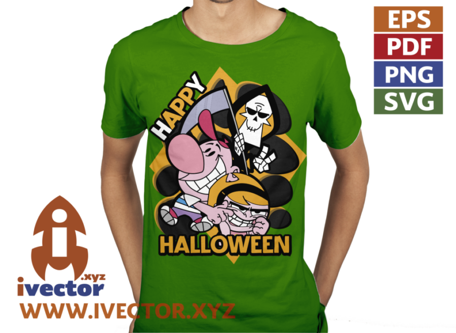 HAPPY-HALLOWEEN-BILLY-MANDY-VECTOR-EDITABLE_P5 HAPPY HALLOWEEN BILLY MANDY VECTOR EDITABLE