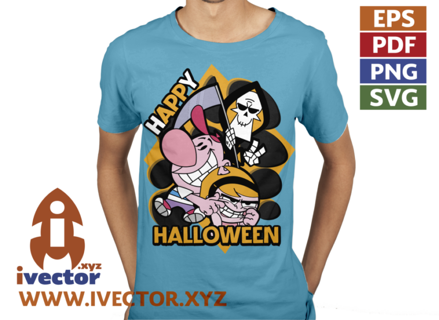 HAPPY-HALLOWEEN-BILLY-MANDY-VECTOR-EDITABLE_P6 HAPPY HALLOWEEN BILLY MANDY VECTOR EDITABLE