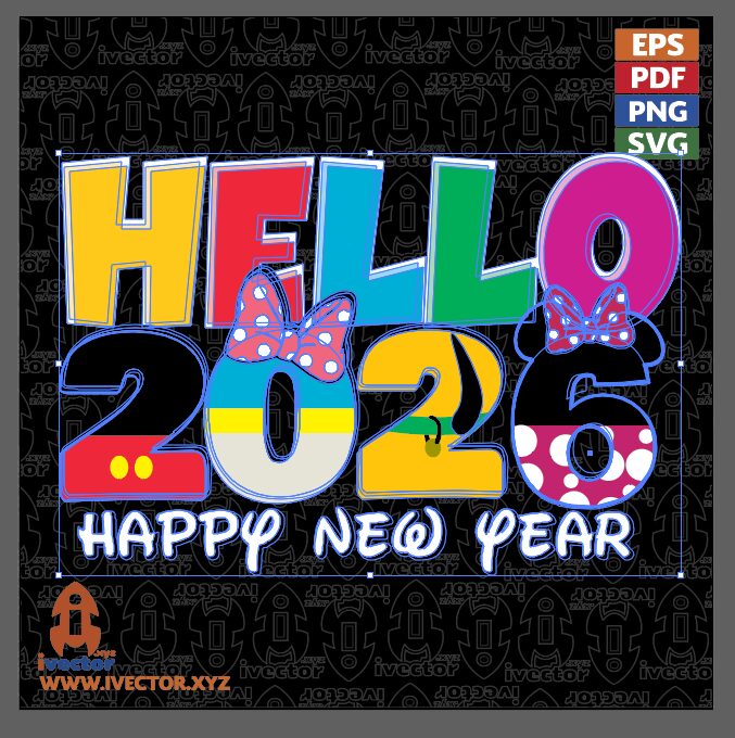 HAPPY-NEW-YEAR-2026-DISNEY-MICKEY-MOUSE-P1 HELLO 2026 HAPPY NEW YEAR MICKEY MOUSE DISNEY