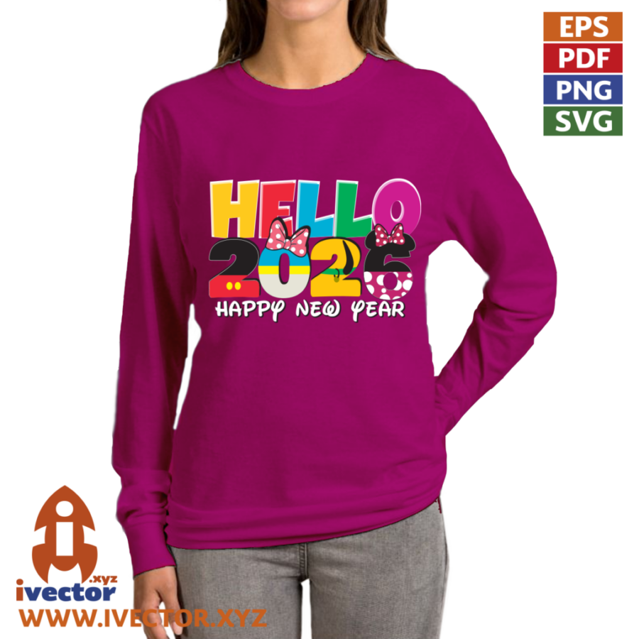 HAPPY-NEW-YEAR-2026-DISNEY-MICKEY-MOUSE-P2 HELLO 2026 HAPPY NEW YEAR MICKEY MOUSE DISNEY
