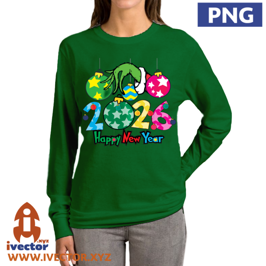 HAPPY-NEW-YEAR-2026-PNG-ALTA-CALIDAD-01-P4 HAPPY NEW YEAR 2026 GRINCH VECTOR EDITABLE
