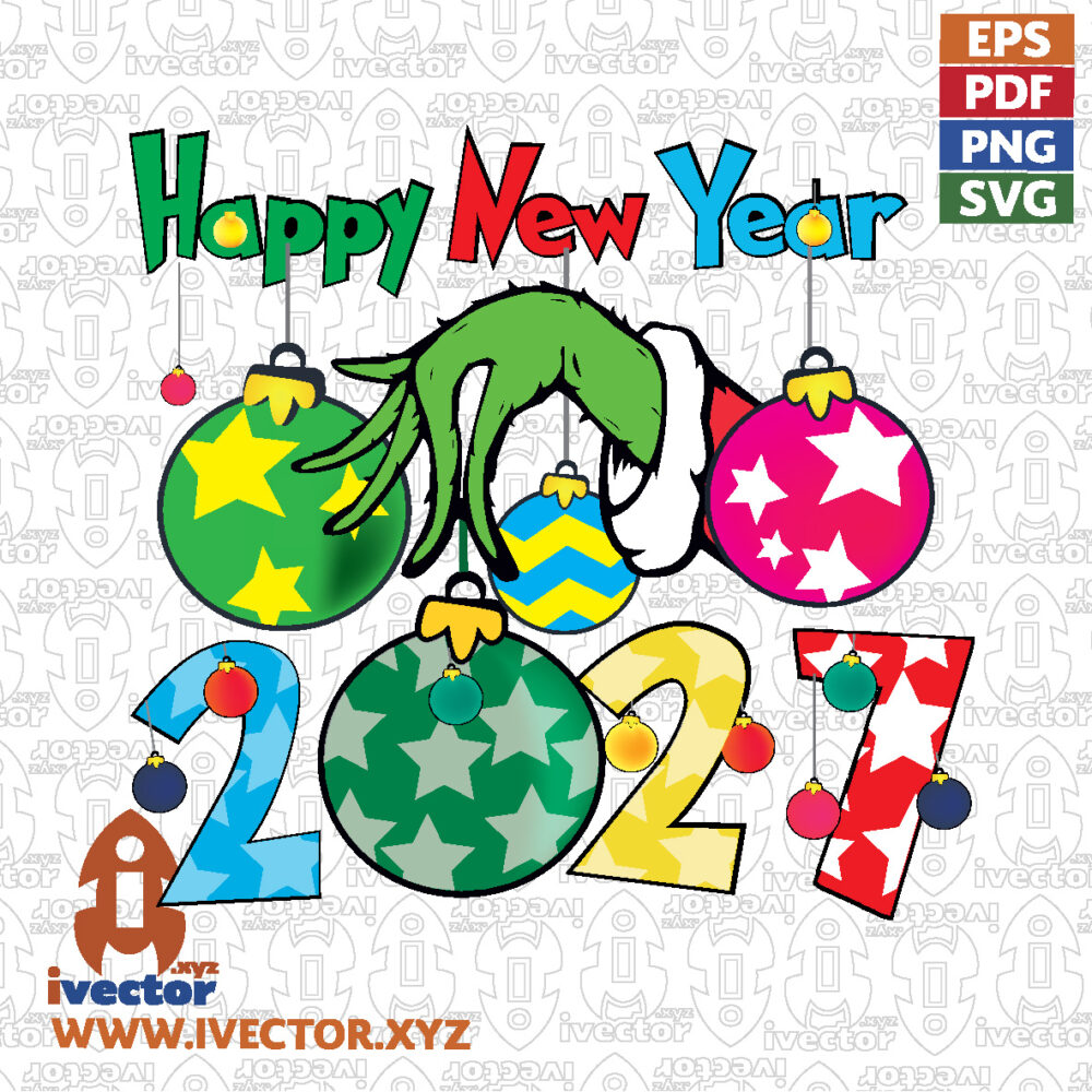 HAPPY-NEW-YEAR-2027-GRINCH-VECTOR-EDITABLE-01 VECTORES Y RECURSOS
