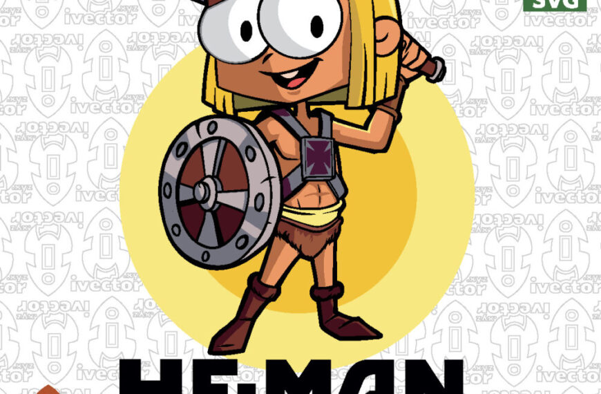 Guerrero Fantástico Retro Vector – Diseño Cartoon Épico para Sublimación y Manualidades