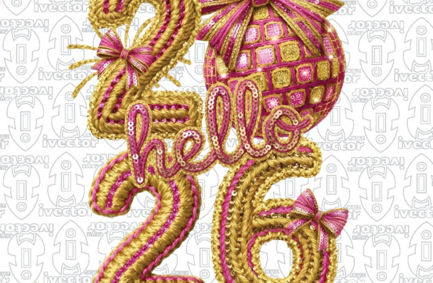 HELLO 2026 HAPPY NEW YEAR CROCHET ESFERAS