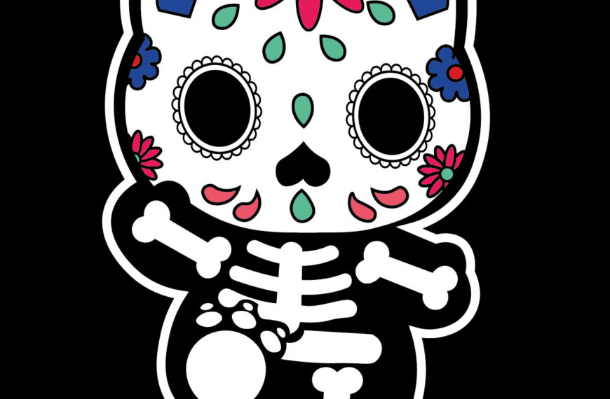 HELLO KITTY CALAVERA ESQUELETO VECTOR EPS PDF EDITABLE