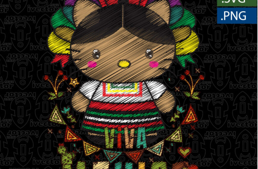 HELLO KITTY MEXICANO BORDADO VECTOR
