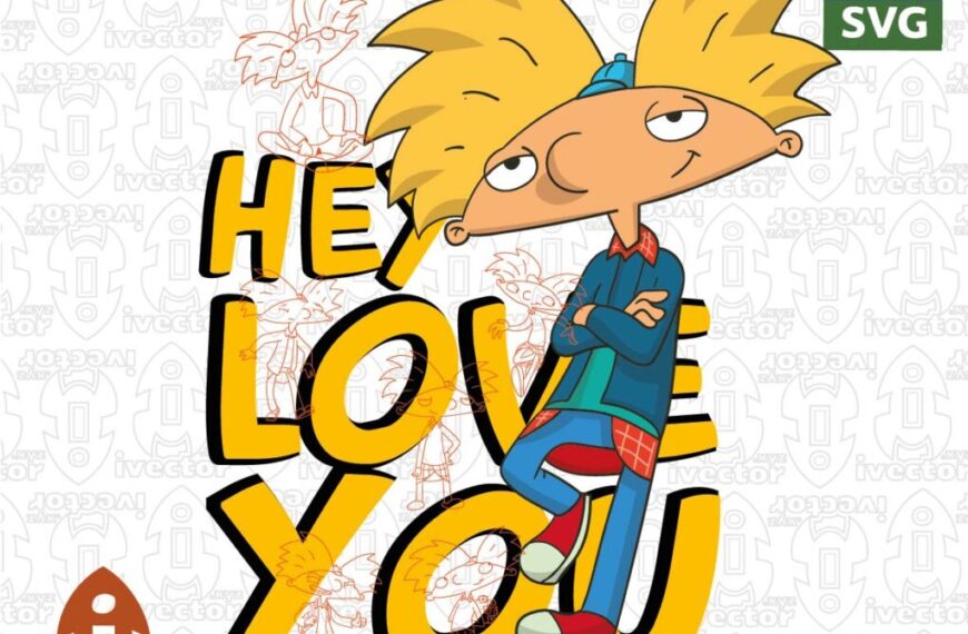HEY ARNOLD LOVE YOU VECTOR EDITABLE