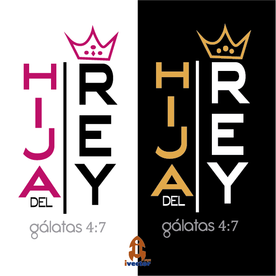 Hija del Rey Galatas 4-7 vector eps pdf