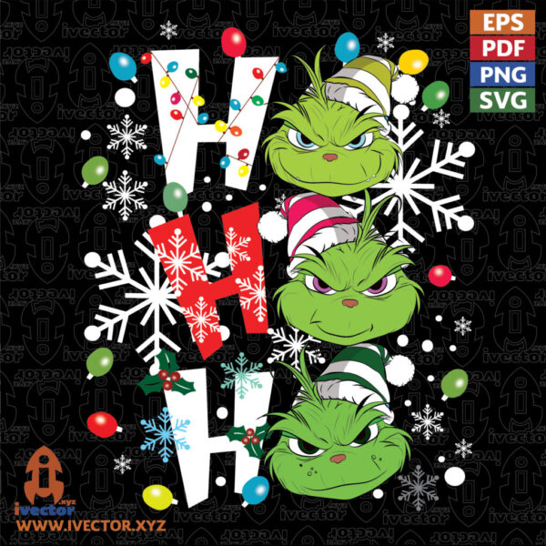 HO-HO-HO-CARAS-GRINCH-COPOS-DE-NIEVE-01-600x600 Vectores completamente editables