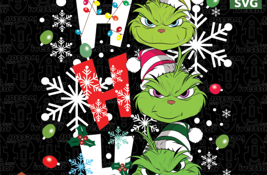 HO HO HO CARAS GRINCH COPOS DE NIEVE