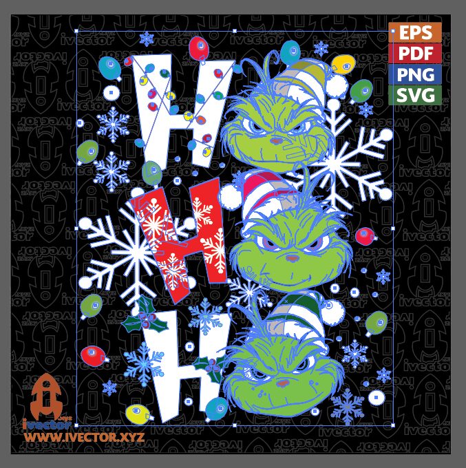 HO-HO-HO-CARAS-GRINCH-COPOS-DE-NIEVE-01P1 HO HO HO CARAS GRINCH COPOS DE NIEVE