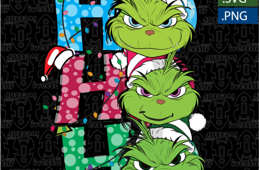 HO HO HO CARITAS GRINCH NAVIDAD VECTOR EDITABLE