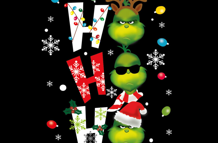 HO HO HO GRINCH NAVIDEÑO VECTOR COMPLETAMENTE