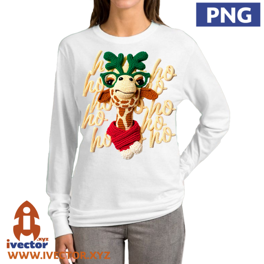 HO-HO-HO-JIRAFA-RENO-NAVIDENO-CROCHET-PNG-ALTA-CALIDAD-P1 HO HO HO JIRAFA RENO NAVIDEÑO CROCHET PNG ALTA CALIDAD
