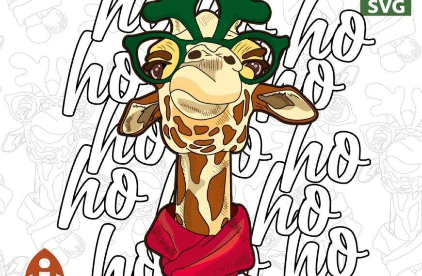 HO HO HO JIRAFA RENO NAVIDEÑO EPS PDF VECTOR