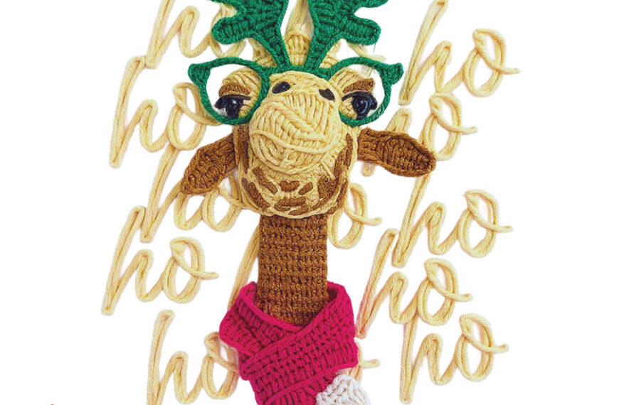 HO HO HO JIRAFA RENO NAVIDEÑO PNG CROCHET ALTA CALIDAD
