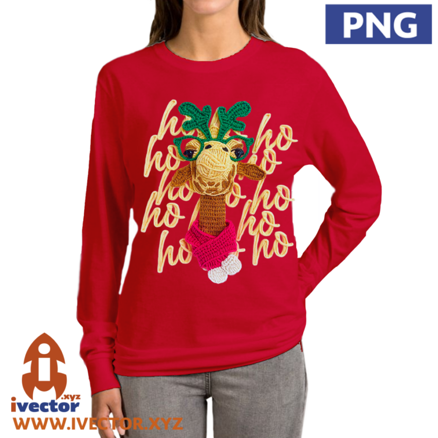 HO-HO-HO-JIRAFA-RENO-NAVIDENO-PNG-CROCHET-ALTA-CALIDAD-P1 HO HO HO JIRAFA RENO NAVIDEÑO PNG CROCHET ALTA CALIDAD