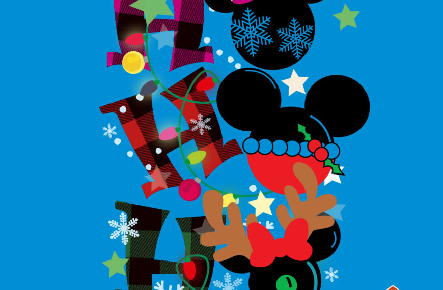 HO HO HO LOGO MICKEY AND MINNIE MOUSE DISNEY