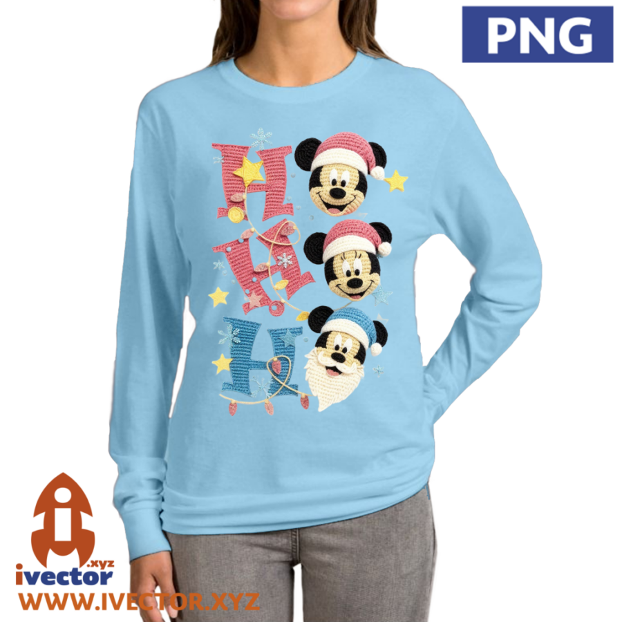 HO-HO-HO-MICKEY-CROCHE-PNG-p1 HO HO HO MICKEY CROCHE