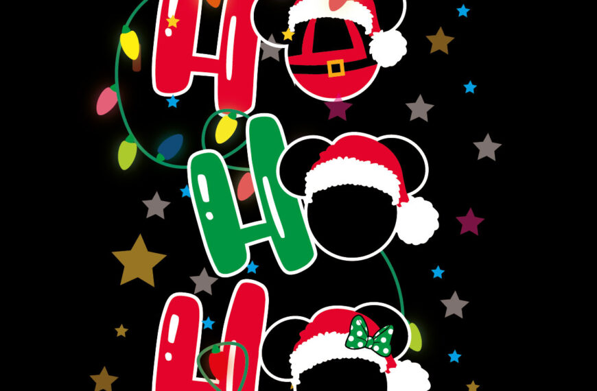 HO HO HO MICKEY MINNIE NAVIDEÑO EPS PDF EDITABLE VECTOR