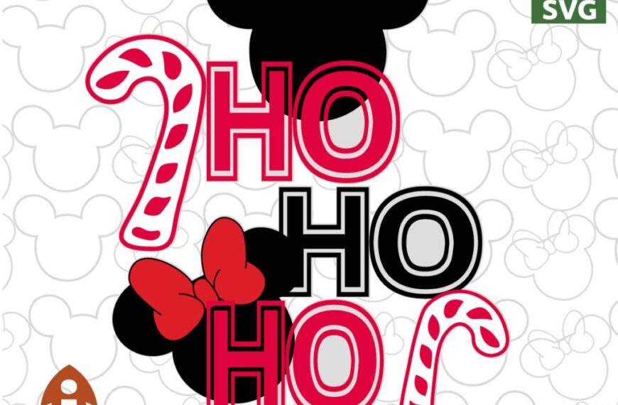HO HO HO MICKEY MOUSE VECTOR EDITABLE