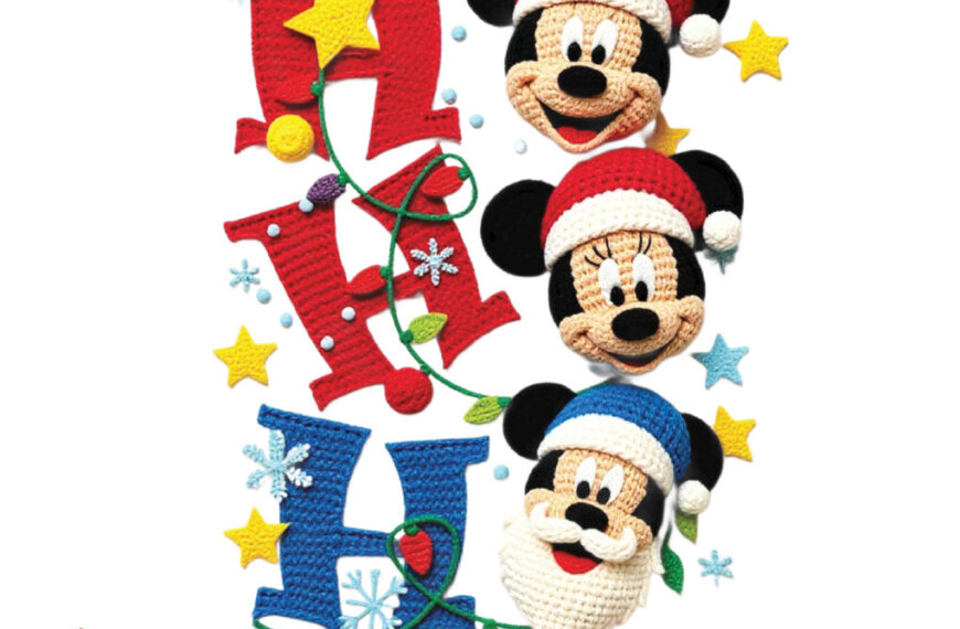 HO HO HO MICKEYCROCHET PUNTADA DELGADA