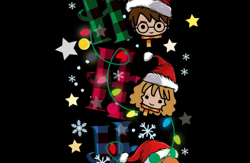 HO HO HO NAVIDEÑO HARRY POTTER VECTOR EDITABLE EPS PDF