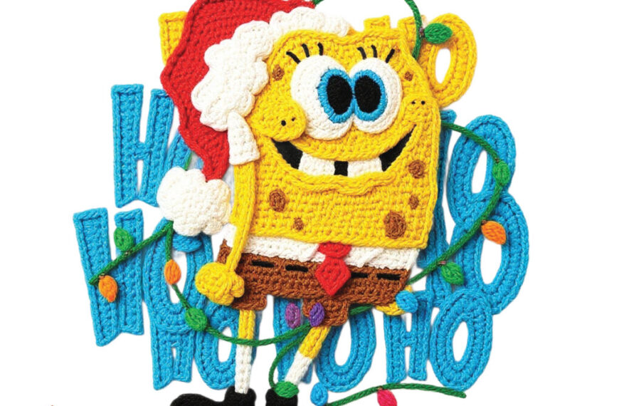 HO HO HO BOB ESPONJA PNG CROCHET ALTA CALIDAD