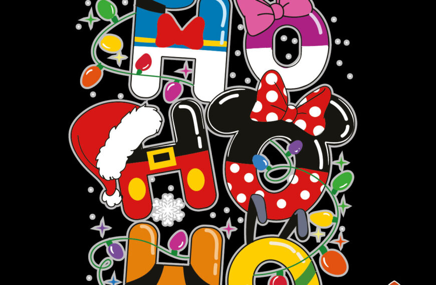 HO HO HO PERSONAJES MICKEY MOUSE VECTOR EPS