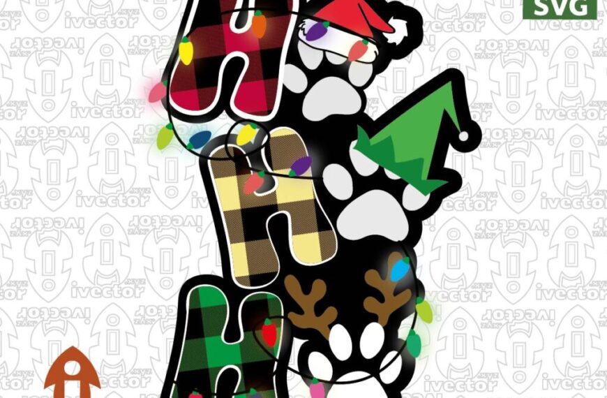 HOHOHO HUELLAS PERRITO DOG VECTOR