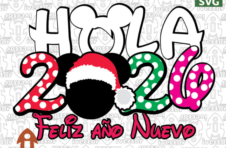 HOLA 2026 MICKEY EDITABLE EPS PDF VECTOR