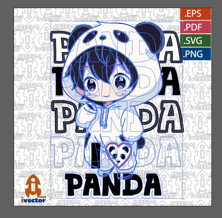 I-LOVE-PANDA-VECTOR-EDITABLE-EPS-PDF-P1 I LOVE PANDA VECTOR EDITABLE EPS PDF